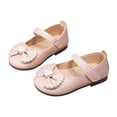 thumbnail image 1 of Staki Toddler Mary Jane Shoes Toddler Little Girl Mary Jane Dress Shoes Ballet Flats for Girl Party School Shoes Bowknot Princess Shoes(Pink,8.5 Toddler), 1 of 9