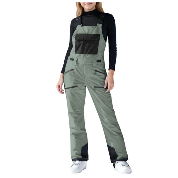 Staki Toddler One Piece Snowsuits Baby Girls Winter Thick Fleece Coats Jackets Insulated Warm Waterproof Jumpsuits Kid Snow Bibs 4T,5T,6Y,7Y,8Y,9Y,10-13Y(Gray,12-13 Years)