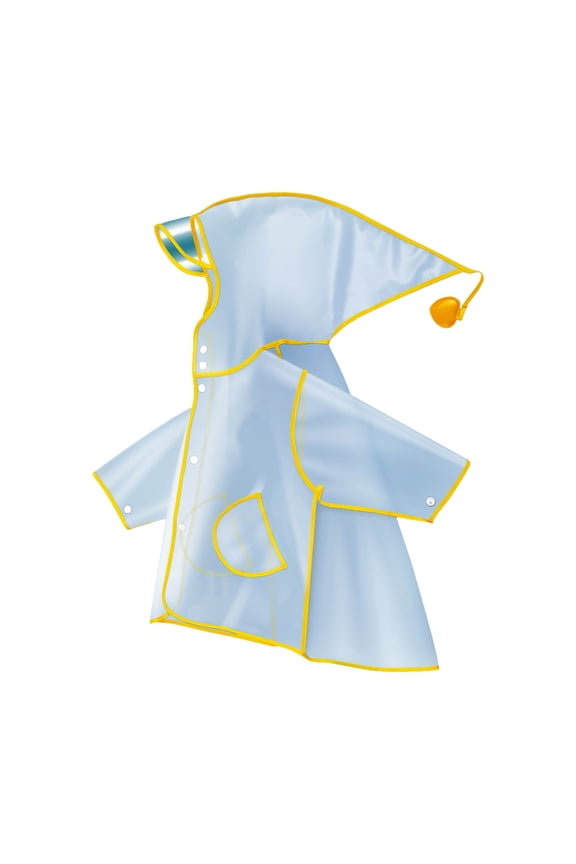 Toddler Rain Ponchos Kids Rain Poncho Hooded Ponchos for Girls With Fun Designs Yellow,2-3 Years