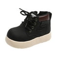 thumbnail image 1 of Staki Toddler Shoes Boys Ankle Support Boots High Top Casual Stain Resistant Sneakers for Fall Winter Boys Dress Boots(Black,8 Toddler), 1 of 9
