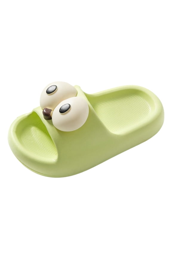 Toddler Slides Boys Cloud Slides for Kid Shower Slippers Bathroom Pool Sandals Boys Comfy Thick Sole Slippers Summer Non-Slip Beach Shoes(Green,12 Little Kid)