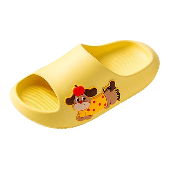 Staki Toddler Slides Girls Slipper Unisex Kids Slide for Kids Flip Flops Comfy Shower Slippers Beach Garden Shoes Toddler Home Slippers(Yellow,13.5 Little Kid)