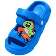 thumbnail image 1 of Staki Toddler Slippers Boys Wide Slides for Kids – Non-Slip Summer Slippers Lightweight Beach, Pool, and Indoor Shower Sandals(Blue,3 Big Kid), 1 of 8