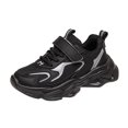 thumbnail image 1 of Staki Toddler Sneakers Toddler Kids Girls Minimalist Sneakers Lightweight Breathable Walking Shoes Naturally Splay Flexible Fit(Black,10.5 Toddler), 1 of 5