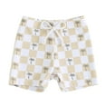 thumbnail image 1 of Staki Toddler Swim Suit Boys Swim Trunks with Compression Liner Toddler Stretch Swim Shorts 6-24M 2-4Y(Khaki,6-12 Months), 1 of 4