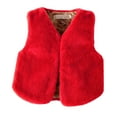 thumbnail image 1 of Staki Toddler Vests Toddler Girls Fleece Vest Kids Polar Jacket Sleevless Fall Winter Warm Outerwear With Pockets(Red,7-8 Years), 1 of 5