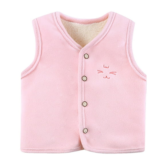 Staki Toddler Weighted Vest Girls' Light Weight Vest, Kids Lightweight Sleeveless Jacket, Girls Puffer Down Vest(Pink,12-24 Months)