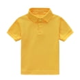 thumbnail image 1 of Staki Uniform Shirts for Boys Boys Polo Shirt Uniform School Polo Shirts for Boys Kids Short Sleeve Polo 1-9Y 10-12Y(Yellow,1-2 Years), 1 of 8