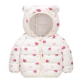thumbnail image 1 of Staki Waterproof Jacket Kids Hooded Puffer Jackets for Girls Lightweight and Packable Autumn and Winter Coat(Red,12-18 Months), 1 of 3