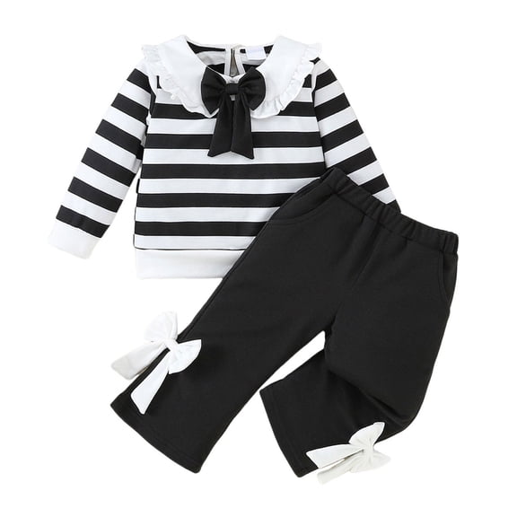 Staki Winter Outfits for Girls Girls Clothes Sweatshirt Top and Print Tight Pants 2 Piece Outfit for Kids 6M,9M,12M,18M,24M,2T,3T(White,18-24 Months)