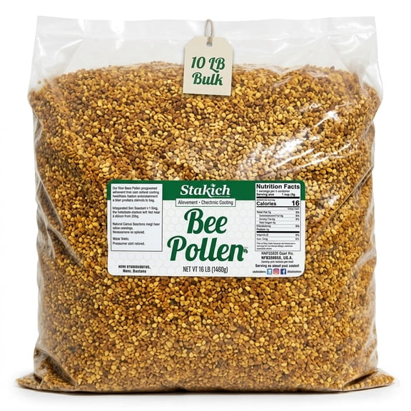 Stakich Bee Pollen Granules - All Natural and Pure - 10 lbs