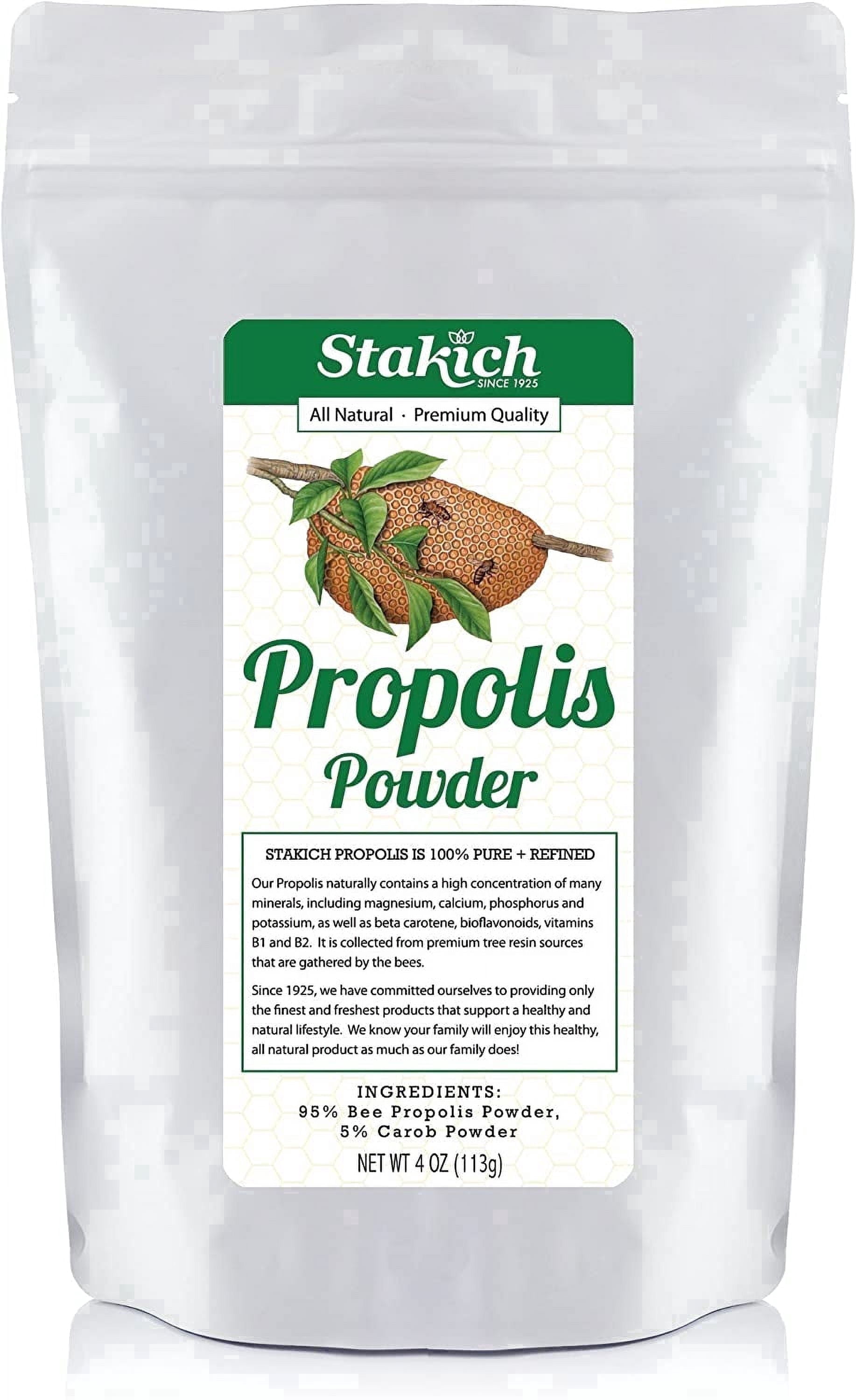Stakich Bee Propolis Powder All Natural 4 Ounce Herbal Supplement