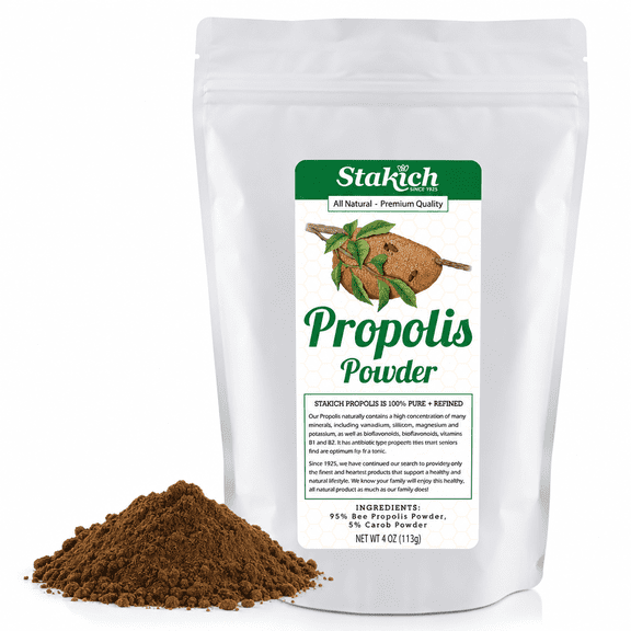 Stakich Bee Propolis Powder All Natural 4 Ounce Herbal Supplement