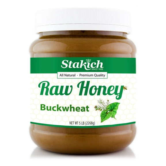 Stakich Buckwheat Antioxidant Raw Honey, 5.0 Lb