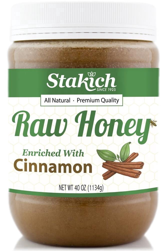 Stakich Cinnamon Enriched Raw Honey, 2.5 Lb