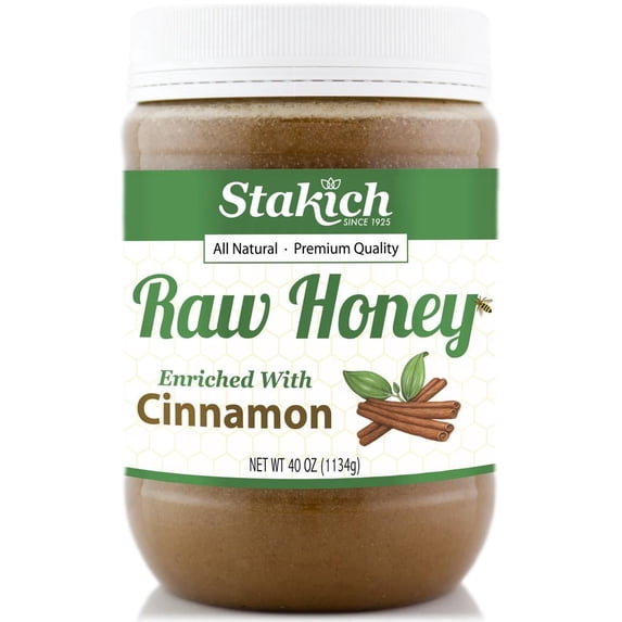 Stakich Cinnamon Enriched Raw Honey, 2.5 Lb