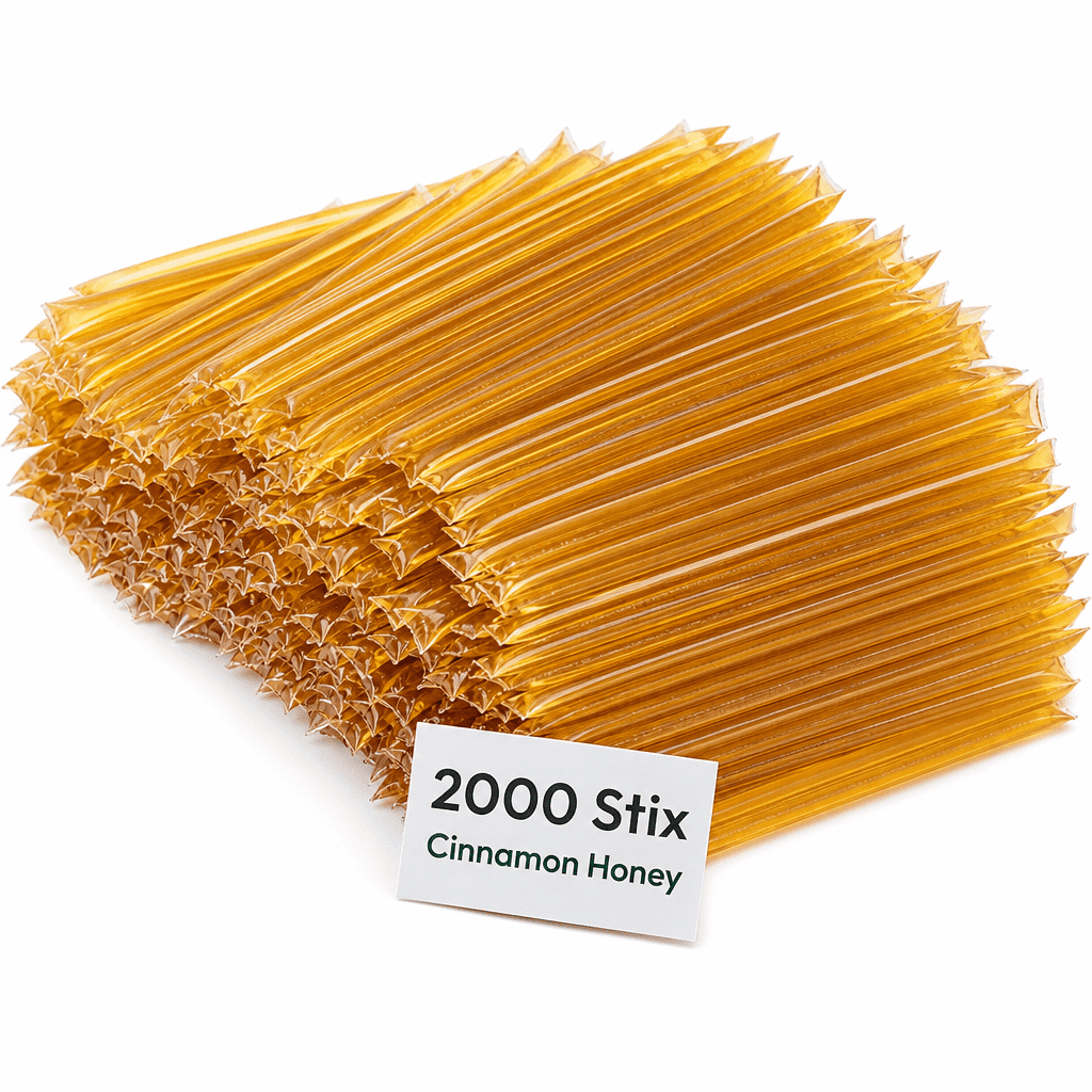 Stakich Cinnamon Grade A Honey Stix - Case of 2,000