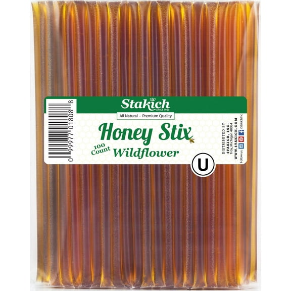 Stakich Wildflower Honey Stix, 100 Ct