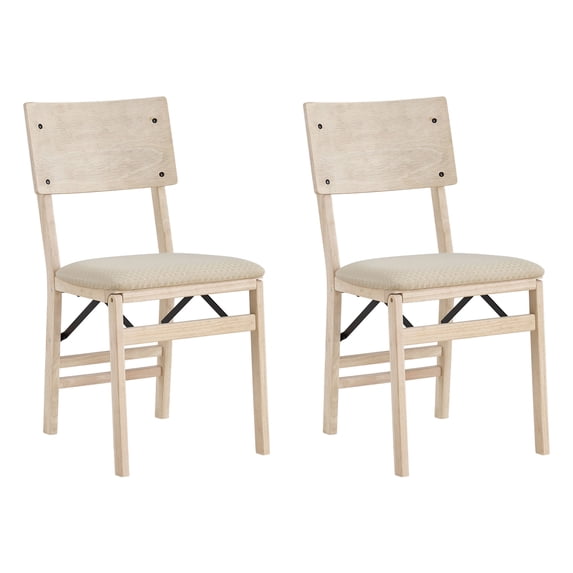 Stakmore Classic Comfort Curve Back Folding Chair, Unfinished, Set of 2