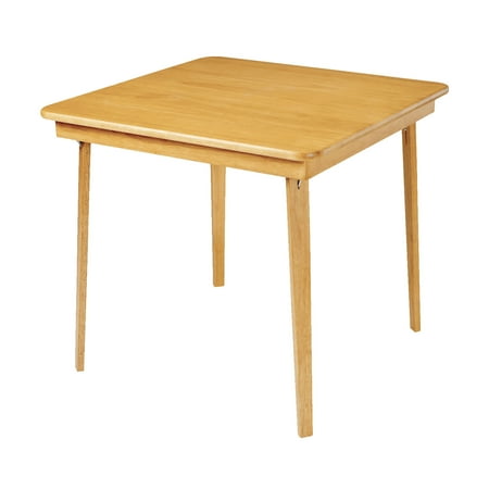 Stakmore Straight Edge Folding Card Table available in Cherry, Fruitwood, and Oak Finish
