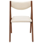 Stakmore Wood Indoor Folding & Stacking Chairs, Off White Set of 2