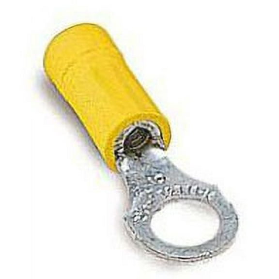 Stakon 10RC-8 Ring Terminal, Standard, Vinyl Insulated, 1.06-Inch Length by 0.31-Inch Width, Yellow, 50-Pack