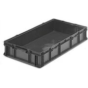 Stakpak Plastic Long Stacking Container, X 22-1/2 X 7-1/4, Gray