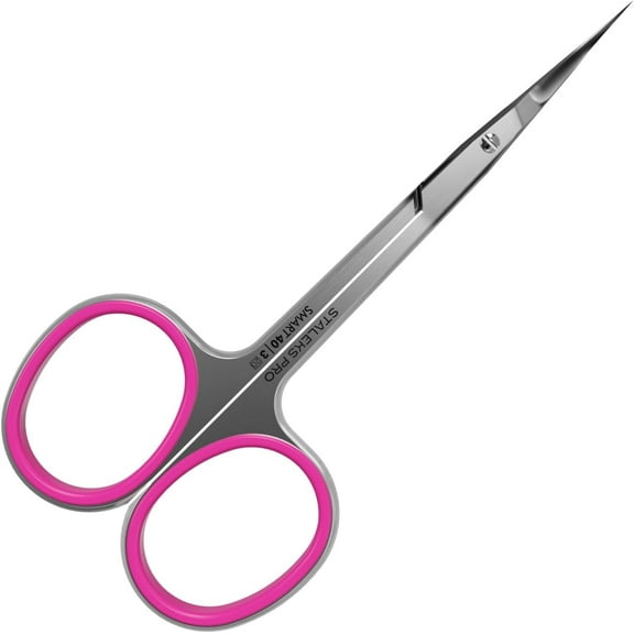 Staleks Professional Cuticle Scissors – Manicure Scissors, Stainless Steel, Extra Fine Curved Blades Smart 40 Type 3 SS-40/3