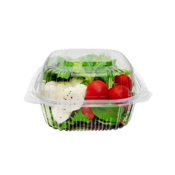 StalkMarket® Jaya® Compostable PLA Cold Food Containers, 6" x 6" x 3.5", Clear, 240