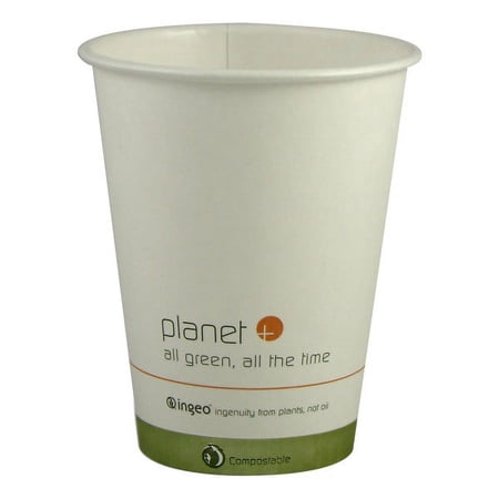 StalkMarket® Planet+ Compostable Hot Cups, 12 Oz, White, Pack Of 1,000 Cups