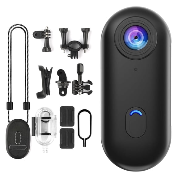 Stalkcam Body Camera, 4K Ultra HD Wearable Camera with 30M Waterproof Case, Wi-Fi & Bluetooth, Long Battery Life, Recording While Charging, Compact Mini Action Camera for Work, Cycling, Travel & Outd