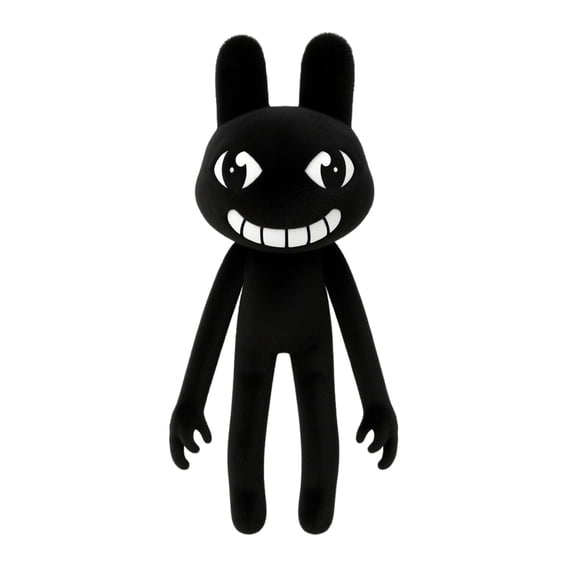 Stalker Animal Hospital Plush Toy, 10inch Soft Black Bunny Stuffed Animal, Collectible Home Decor, Ideal Birthday Christmas Gift for Kids Adults Fans