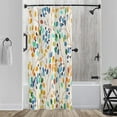 thumbnail image 1 of Stall 36"x72" Colorful Leaves Spots on Branches Shower Curtain Set with Hooks,Abstract Ivory Color Background Bathroom Curtain,Modern Minimalist Waterproof Bath Curtains for Bathroom Decor, 1 of 6