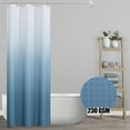 thumbnail image 1 of Stall Light Blue Bathroom Shower Curtain Set with Hooks,230GSM Waffle Weave Bath Curtain Accessories Decor Waterproof Fabric Heavy Duty for Bathroom/Shower,Machine Washable 36 Inch,Blue Gray, 1 of 6
