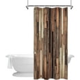 thumbnail image 1 of Stall Rustic Shower Curtain 36"W x 72"L Narrow Size Wood Barn Door Brown 36 Inch Bathroom Decor Vintage Wooden Antique Hardwood Polyester Fabric 7 Pack Plastic Hooks, 1 of 6