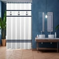 thumbnail image 1 of Stall Shower Curtain 36Wx72HInch Narrow Partition Fabric Water Resistant Shower Curtain, Navy Anchor Shower Curtain Set Machine Washable for Home Bathtubs Decor, 1 of 1