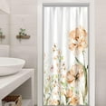 thumbnail image 1 of Stall Shower Curtain, Aesthetic Yellow and Pink Floral Shower Curtain Set Waterproof Fabric Spring Flower Small Bathroom Curtain with Hooks, 36x72 Inch, 1 of 6