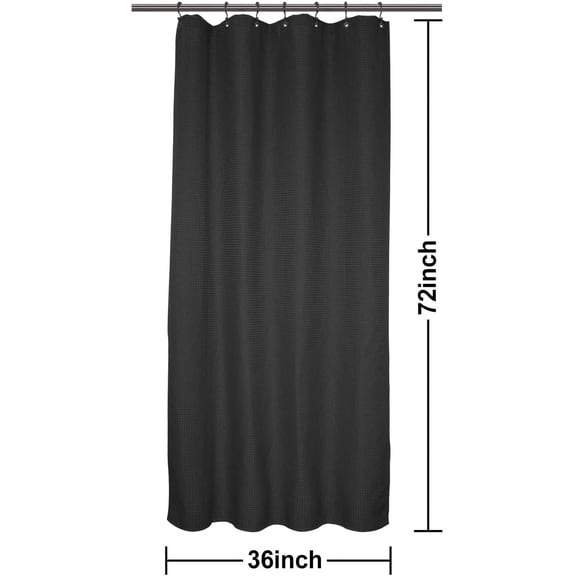 Stall Shower Curtain Fabric 36 X 72 Inch, Waffle Weave, Hotel Luxury Spa, 230 Gsm H[1144]