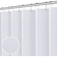 thumbnail image 1 of Stall Shower Curtain Fabric 36 x 72 inch, Polyester Half Size Small Shower Curtain, Water Repellent, Hotel Spa Luxury with 12 Hooks, Machine Washable, Decorative Bathroom Curtain White 36 x 72, 1 of 6