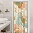 thumbnail image 1 of Stall Shower Curtain, Small Floral Shower Curtain Set for Bathroom Abstract Pink and Gold Peony Narrow RV Shower Curtain Set with Hooks, 36x72 Inch, 1 of 5