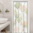 thumbnail image 1 of Stall Shower Curtain, Small Pink and Green Forest Shower Curtain Set for Bathroom Spring Botanical Narrow RV Shower Curtain Set with Hooks, 36x72 Inch, 1 of 5
