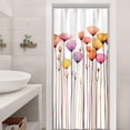 thumbnail image 1 of Stall Shower Curtain, Small Watercolor Floral Shower Curtain Set for Bathroom Pink and Purple Narrow RV Shower Curtain Set with Hooks, 36x72 Inch, 1 of 5