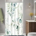 thumbnail image 1 of Stall Shower Curtain, Spring Green Eucalyptus Small Shower Curtain Set for Bathroom Watercolor Botanical RV Shower Curtain with Hooks, 36x72 Inch, 1 of 6
