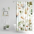 thumbnail image 1 of Stall Shower Curtain, Watercolor Pink Floral Shower Curtain for Bathroom Waterproof Green Botanical RV Shower Curtain Set with Hooks, 36x72 Inch, 1 of 6