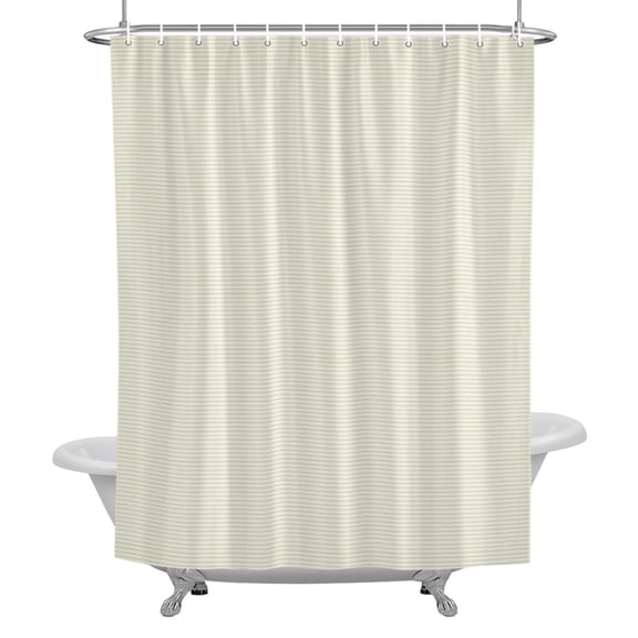 Stall Shower Curtains 36" x 72", Boho Striped Washable Shower Curtain for Bathroom, Cream Horizontal Stripes Modern Minimalist Waterproof Polyester Fabric Bathtub Curtain Panel