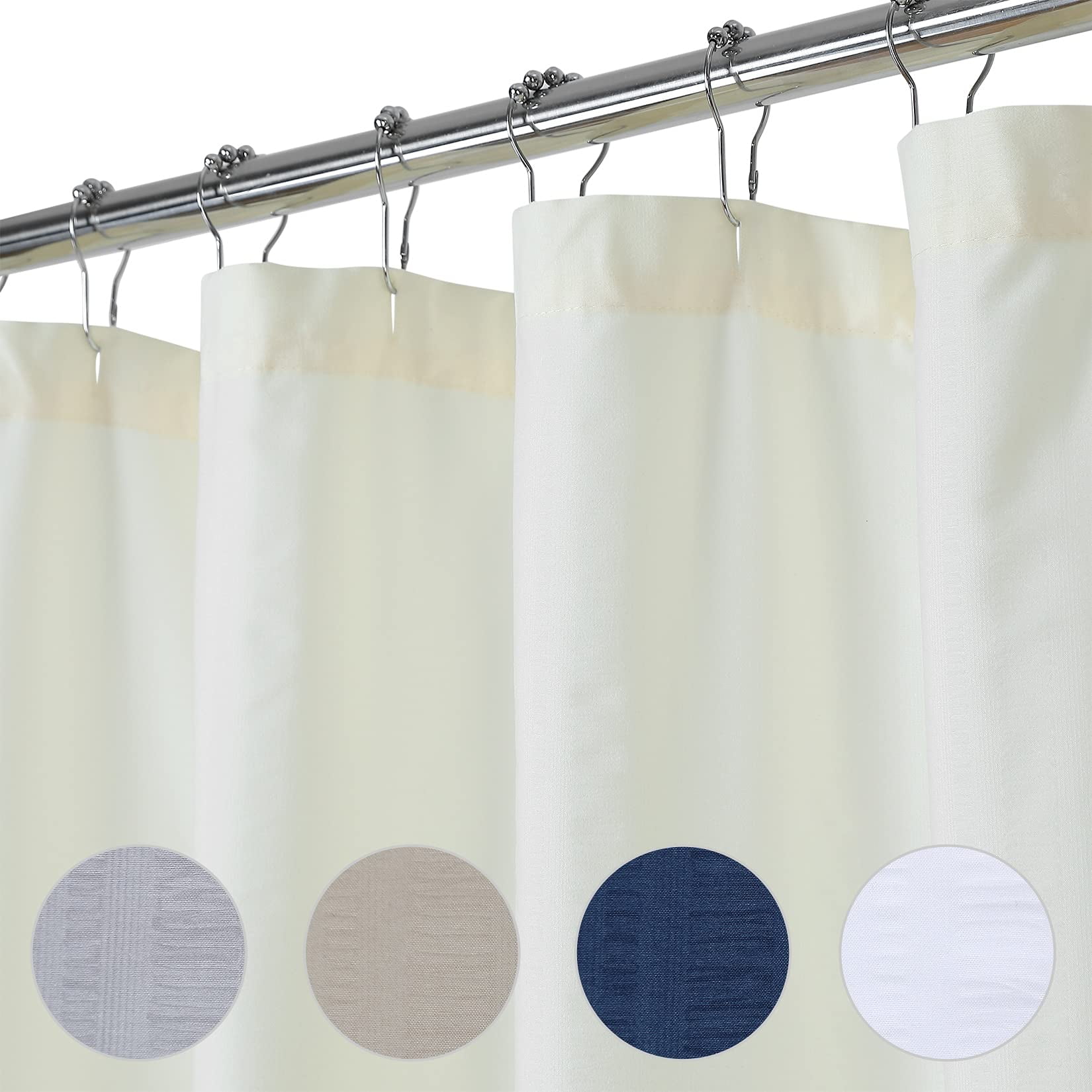 Stall Size Bathroom Shower Curtain Liner 34 Inch, Soft Seersucker