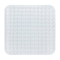 Stall Size"Bubble" Look Vinyl Bath Mat in white.