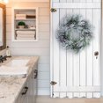 thumbnail image 1 of Stall White Barn Door Christmas Bathroom Shower Curtain 36W by 71H Inch Half Rustic Farmhouse Wooden Vintage Wood Country Xmas Narrow Small Polyester 7 Plastic Hooks Waterproof Decor, 1 of 6