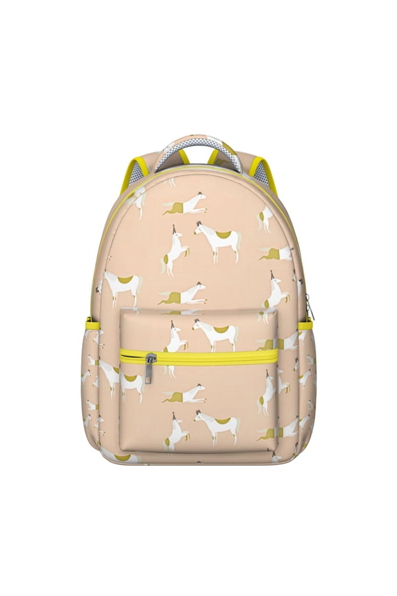 Stallion Power Backpack - Durable Waterproof School Bag with Wild Horse Print - Perfect Bookbag for Students Who Love Equestrian Style