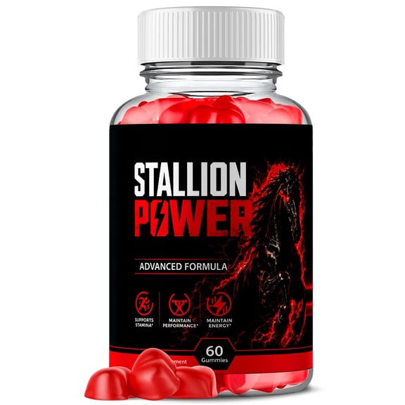 Stallion Power Male Gummies Advanced Formula All Natural Vitamin Supplement StallionPower (1 Pack)